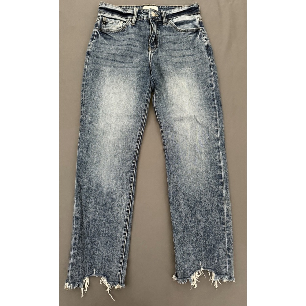 KanCan Jeans Womens Size 3/25 Straight Cropped Distressed Raw Hem KC20054D